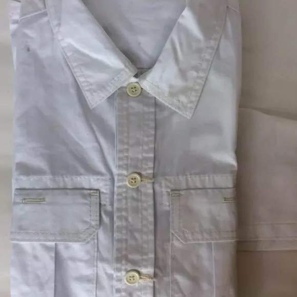 True Religion Sample Item White Men Dress Shirt Long Sleeve Cotton M - Picture 2 of 12